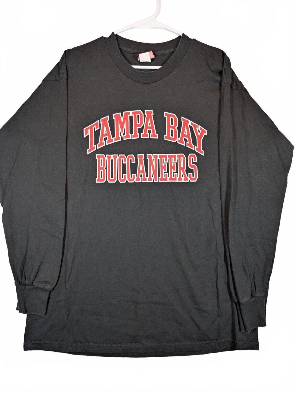 NFL Tampa Bay Buccaneers Long Sleeve Graphic T-Shirt Mens Large Black